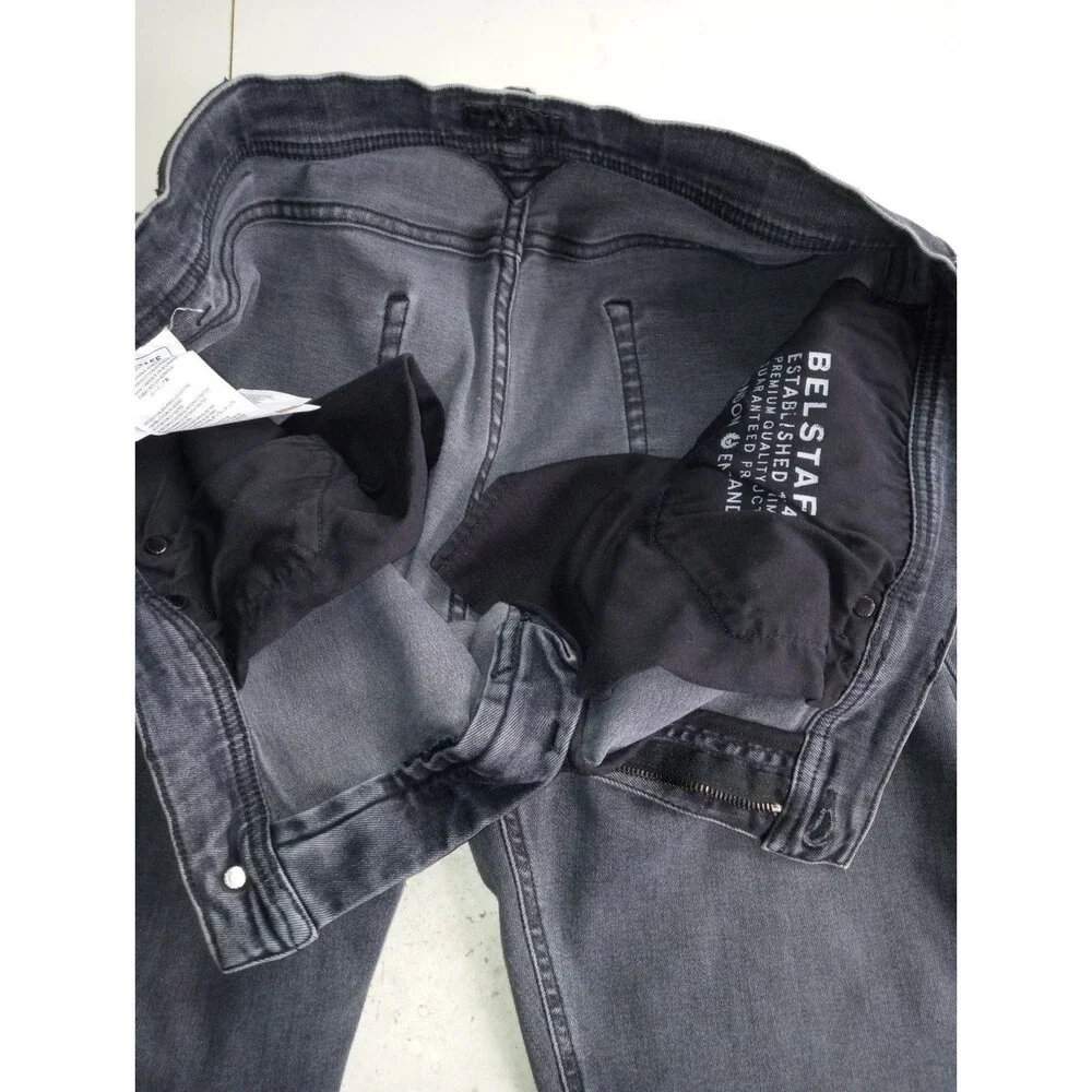 BELSTAFF Jeans Men 36 Skinny Fit Stretch Denim Jeans Distressed Dark Moto Pants